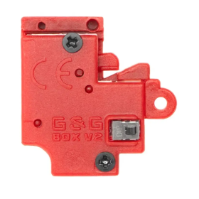 Front angle view of the G&G V2 E.T.U. module showing the physical trigger contact lever.