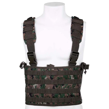 Вид спереди на тактический нагрудник Chest Rig Recon в цифровом камуфляже Marpat.