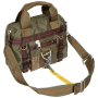 MFH PT Small front view showcasing the prominent metal safety carabiner closure, protective nylon flap, and dual carry handles.