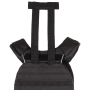 Black Detailed view of the integrated high-quality quick release hardware on the lightweight tactical combat vest.