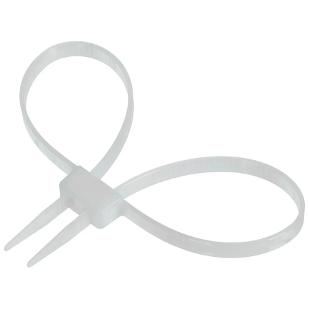 MFH white nylon plastic disposable handcuffs in a 10-piece pack for police, security guards, and QRF units.