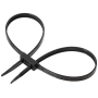 MFH black nylon plastic disposable handcuffs in a 10-piece pack for police, security guards, and QRF units.