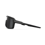 Side, Wiley X Citadel tactical sunglasses in matte black frame with interchangeable clear, grey, and light rust lenses.