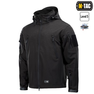M-tac Softshell jacket with removable liner, black