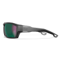 Side view of Wiley X Alpine sunglasses highlighting the semi-hooked temples and Venturi airflow channels.