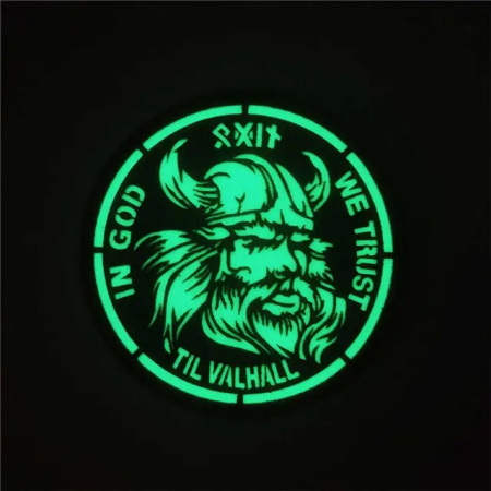 Combat Zone patch "Til Valhall", glowing in dark
