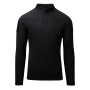 Front view of the tactical combat shirt in solid Black.