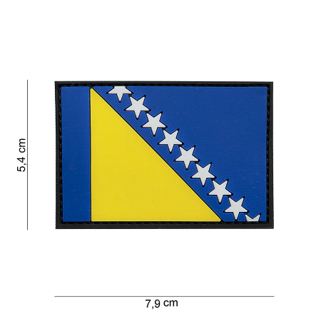101 INC 3D PVC Bosnia lipu taktikaline embleem takjakinnitusega.