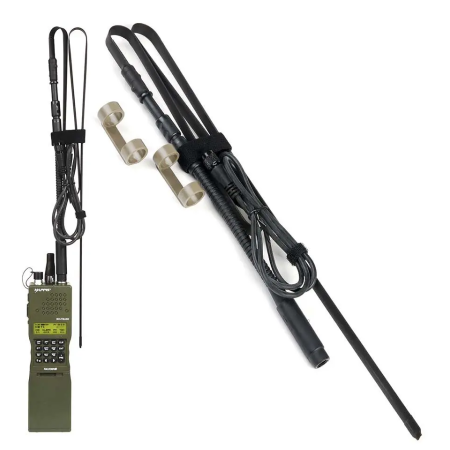 101 INC PRC-152 tactical radio and folding blade antenna dummy replica for tactical vests.