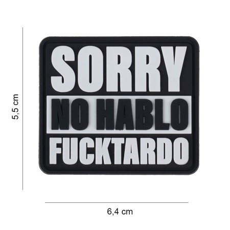 101 INC Нашивка на липучке из ПВХ, "Sorry No Hablo Fucktardo"
