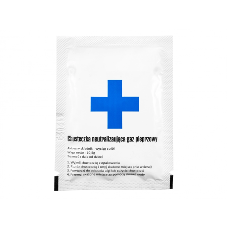 PSD pipragaasi neutraliseeriva esmaabisalvrätiku suletud ja hermeetiline ühekordne fooliumpakend.