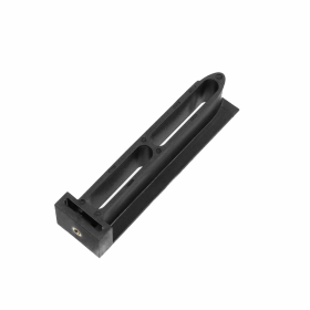Studio shot of the polymer Novritsch SSE18 magazine pouch insert with its mounting screw.