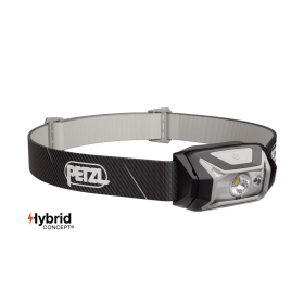 Kompaktne pealamp Petzl TIKKA (350 luumenit) musta värvi, reguleeritava peapaela ja punase tule funktsiooniga matkamiseks.