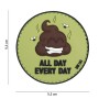 Velcro PVC patch, "All Day Every Day" green-black