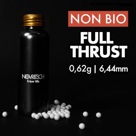 Heavy-duty bottle of Novritsch 0.62g Full Thrust BBs.
