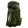 Side view of the M/84 backpack showing the compression straps and zippers.