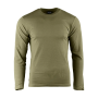 Front view of the Mil-Tec Classic Cotton Long Sleeve Shirt in Olive Drab (OD).