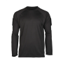 Front view of the Mil-Tec Quick Dry Tactical Long Sleeve Shirt in Black.