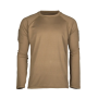 Front view of the Mil-Tec Quick Dry Tactical Long Sleeve Shirt in Dark Coyote.