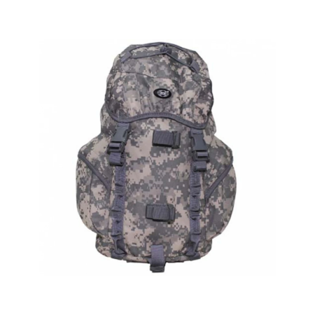 Front view of the MFH Recon I Backpack 15L in AT-Digital camouflage.