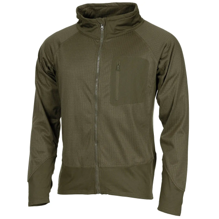 Front view of the Tactical US Jacket Lining in Olive Green.
