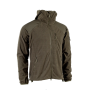 Front view of the Delta Waffle Fleece Tactical Hoodie Jacket in Olive Green.