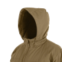 Detailed view of the adjustable, helmet-compatible hood of the Helikon-Tex Level 7 Jacket.