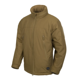 Front view of the Helikon-Tex Level 7 Tactical Winter Jacket in Coyote.