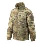 Front view of the Helikon-Tex Level 7 Tactical Winter Jacket in Multicam camouflage.