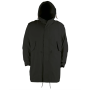 Front view of the US M51 Shell Parka with Liner in Black.