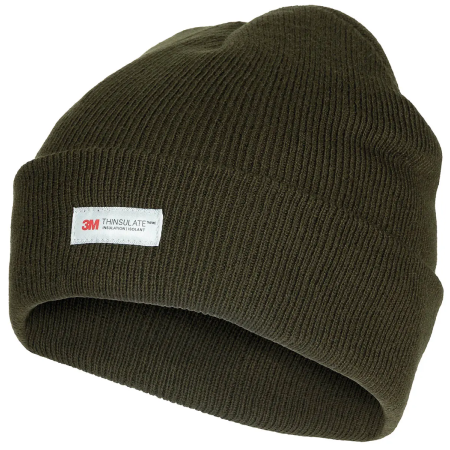 Fine Knit Watch Hat with 3M™ Thinsulate™ Insulation in Olive.