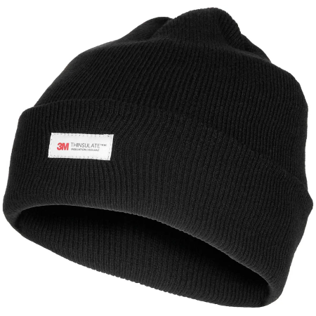 Fine Knit Watch Hat with 3M™ Thinsulate™ Insulation in Black.