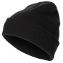 Classic Fine Knit Acrylic Watch Hat in Black.