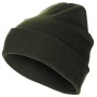 Classic Fine Knit Acrylic Watch Hat in Olive.