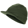 US Watch Cap with Visor in Olive.