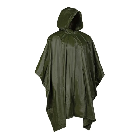 Mil-Tec Wet Weather Vinyl Poncho - Green color view