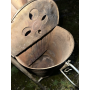 Inside view of the Swedish tent stove firebox