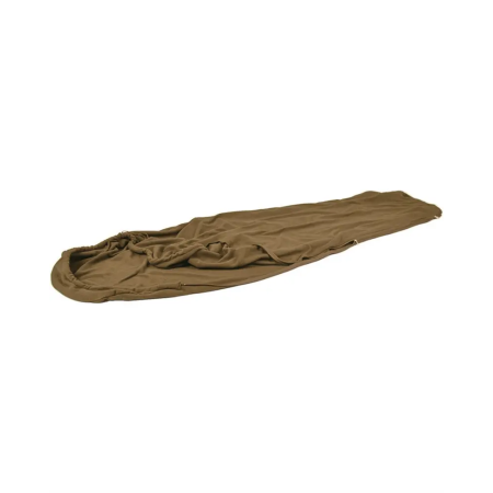 Mil-Tec mummy fleece sleeping bag in coyote brown