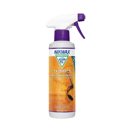 Nikwax TX.DIRECT® SPRAY-ON 300ml hooldusvahendi spreipudel.