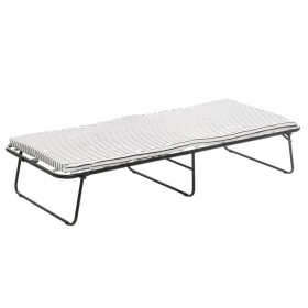 An open 4 Living Collection guest bed with a striped mattress