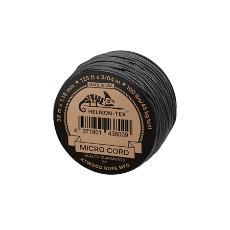 Тонкий шнур Helikon-Tex Micro Cord (125ft/38м) black