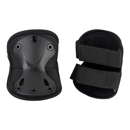 101 INC Tactical Elbow Protection - Black Front and Rear View