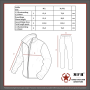 Size chart and measurements for the MFH 4-Piece Ghillie Camo Suit