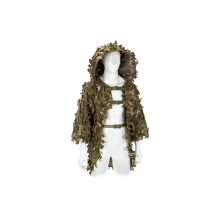 Ghillie Base Leaf in everglade camouflage pattern shown from the front view