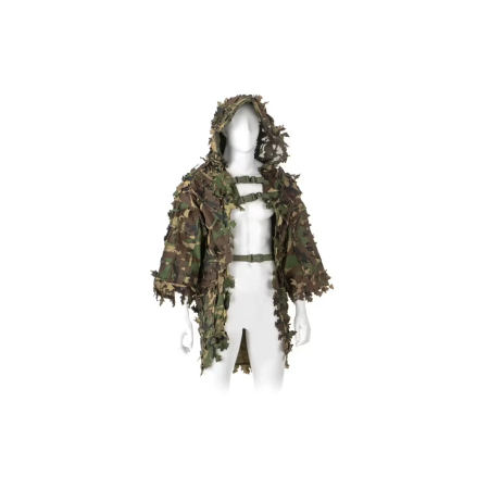 Ghillie Base Leaf woodland kamuflaažis vaadatuna eest