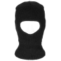 Knitted 1-Hole Balaclava in black shown from the front view