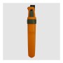 Morakniv Kansbol knife in an orange sheath.