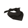 Classic Cotton Bandana in black shown folded with a knot