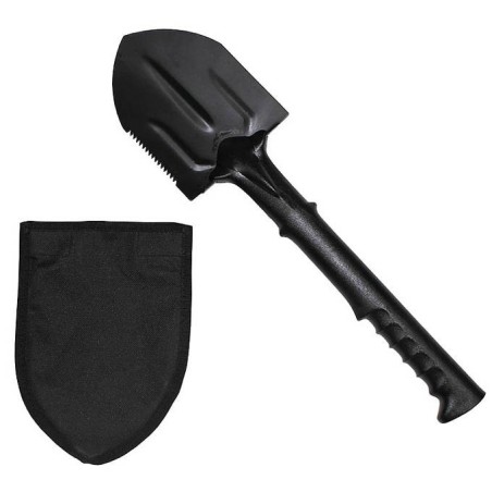 Shovel, nylon handle, black, with bag
