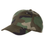 MFH US style adjustable baseball cap in woodland camo